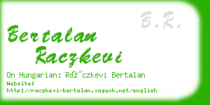 bertalan raczkevi business card